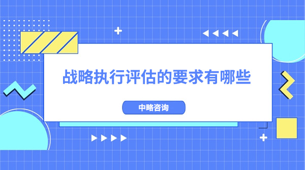 戰略執行評估的要求有哪些